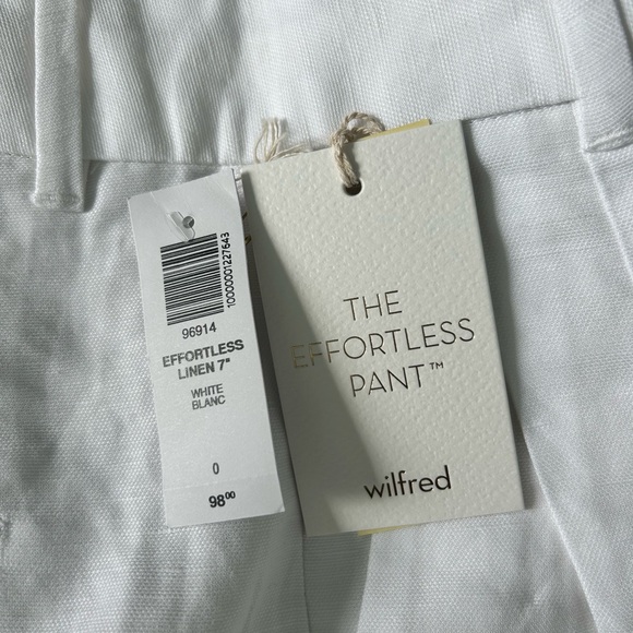 Aritzia Wilfred  Effortless Linen Shorts 7” White - Picture 5 of 5